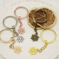 Metal Snowflake Keychain Bag Charm Gift view 3