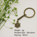 Metal Snowflake Keychain Bag Charm Gift view 2