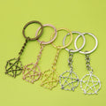 Metal Thorn Star Keychain Bag Charm view 1