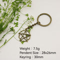 Metal Thorn Star Keychain Bag Charm view 2