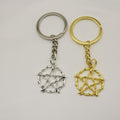Metal Thorn Star Keychain Bag Charm view 4