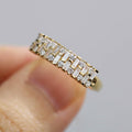 Crystal Micro Pave Zircon Ring For Women, Elegant French Style Fashion Finger Jewelry view 2