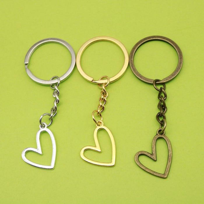 Zinc Alloy Heart Keychain For Bag Charm Gift