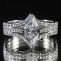 Dreamy Stackable Marquise Geometric Ring For Women, Luxury Niche Trendy Designer Statement Jewelry view 1