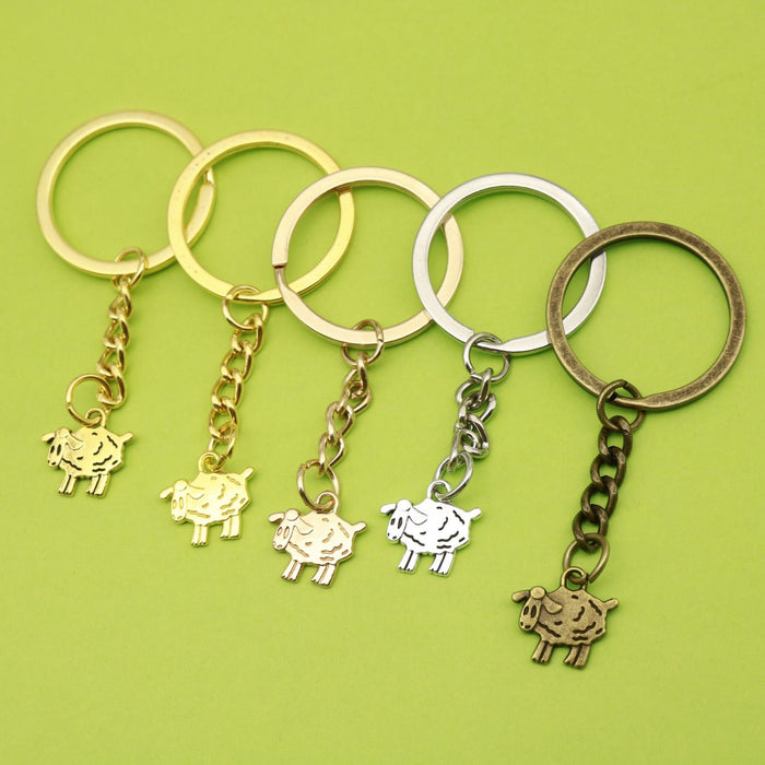Metal Sheep Keychain Bag Charm
