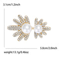 Alloy Rhinestone Pearl Leaf Brooch Pin For Cardigans And Coats view 5