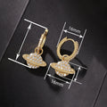 Creative Planet Metal Micro Pave Earrings, Dynamic Commuter Versatile Advanced Style Jewelry view 4