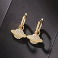 Creative Planet Metal Micro Pave Earrings, Dynamic Commuter Versatile Advanced Style Jewelry view 3