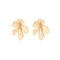 Vintage Luxury Gold Alloy Irregular Hollow Butterfly Statement Studs For Women Party Jewelry Earrings view 5
