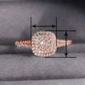 Elegant Sweet Women's Geometric Ring With Micro Pave Zircon, Shiny Classic Fashion Accessory view 4