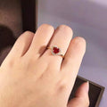 Delicate Heart Ring For Women, Elegant Sweet Eye Catching Fashion Jewelry For Daily Matching Accessory view 3