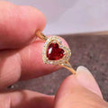 Delicate Heart Ring For Women, Elegant Sweet Eye Catching Fashion Jewelry For Daily Matching Accessory view 1