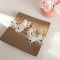 Korean Transparent Polka Dot Organza Flower Alloy Hoop Crystal Bead Summer Vacation Earrings view 3