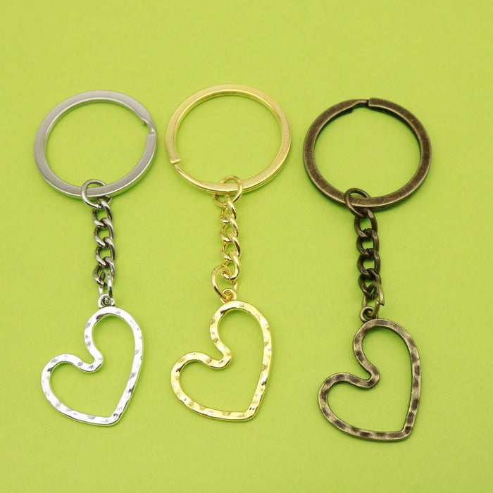 Zinc Alloy Heart Keychain Bag Charm Gift