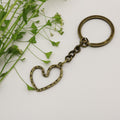 Zinc Alloy Heart Keychain Bag Charm Gift view 6