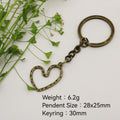 Zinc Alloy Heart Keychain Bag Charm Gift view 2