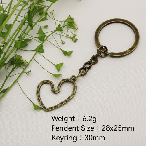 Zinc Alloy Heart Keychain Bag Charm Gift