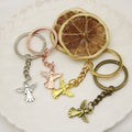 Metal Angel Keychain For Bag Charm Gift view 3