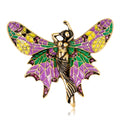 Purple Gold Tone Butterfly Enamel Metal Brooch Pin 4.2 x 4.8 cm view 6