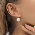 Glossy Rose Flower Earrings With Inlaid Zircon, Elegant Classical Fashion Jewelry For Women view 3