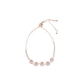 Pink Zircon Geometric Circle Adjustable Copper Bangle Vintage Light Luxury Jewelry view 5
