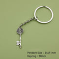 Zinc Alloy Heart Vintage Key Keychain Bag Charm Gift view 2