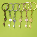 Zinc Alloy Heart Vintage Key Keychain Bag Charm Gift view 1
