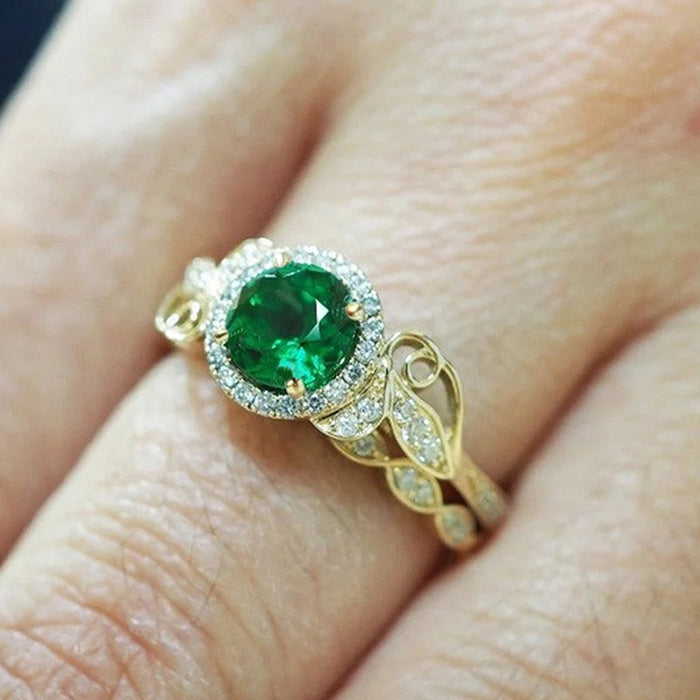 Vintage Palace Style Two Piece Couple Rings For Women, Elegant Hong Kong Style Fashion Jewelry