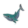 Rhinestone Alloy Whale Brooch For Suit And Shirt Decoration view 1