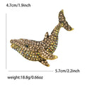 Rhinestone Alloy Whale Brooch For Suit And Shirt Decoration view 6