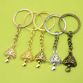 Zinc Alloy Mushroom Keychain For Bag Charm Key Ring Gift view 1