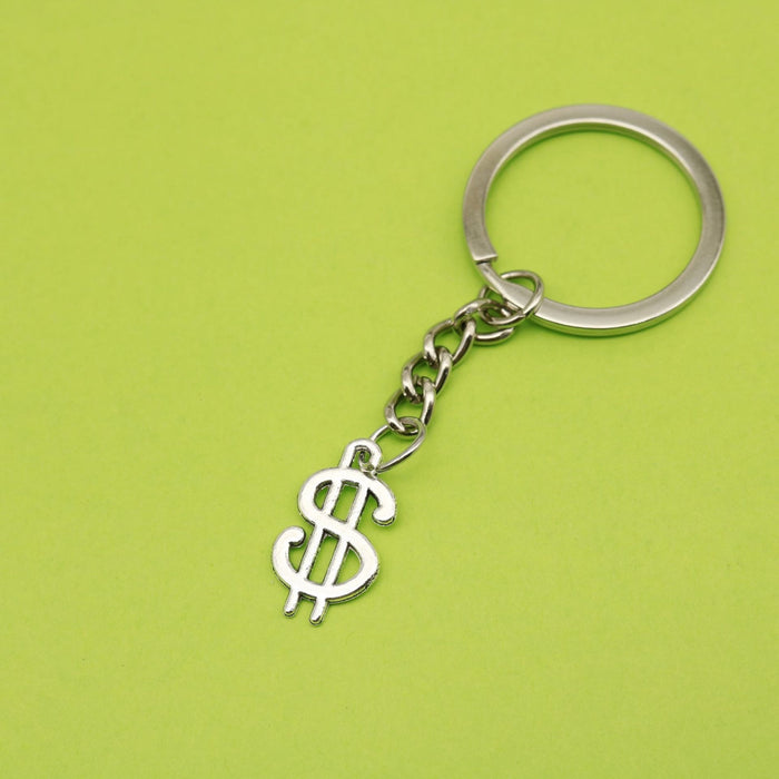 Zinc Alloy Dollar Sign Keychain Bag Charm Gift