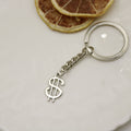 Zinc Alloy Dollar Sign Keychain Bag Charm Gift view 3