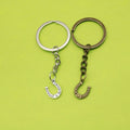 Metal Horseshoe Keychain Bag Charm Good Luck Gift view 1