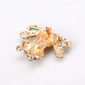 Green Gold Tone Frog Enamel Metal Brooch Pin 3.7 x 4.1 cm view 5
