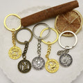 Zinc Alloy Zodiac Sign Keychain Astrology Gift Key Ring view 4