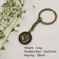 Zinc Alloy Zodiac Sign Keychain Astrology Gift Key Ring view 2
