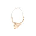 Irregular Geometric Twisted Wrinkle Alloy Choker Necklace Jewelry Set For Women view 5
