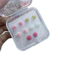 Acrylic Resin Flower Stud Earrings Jewelry Set For Women Elegant Sweet Petite Floral Jewelry view 5