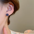 Resin Rose Flower Stud Earrings With Silver Posts, Style Elegant Fashion Jewelry view 4