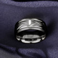 Minimal Textured Ring, Cool Style Versatile Simple Finger Ring For Daily Wear Fashion Jewelry view 3