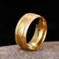 Minimal Textured Ring, Cool Style Versatile Simple Finger Ring For Daily Wear Fashion Jewelry view 2