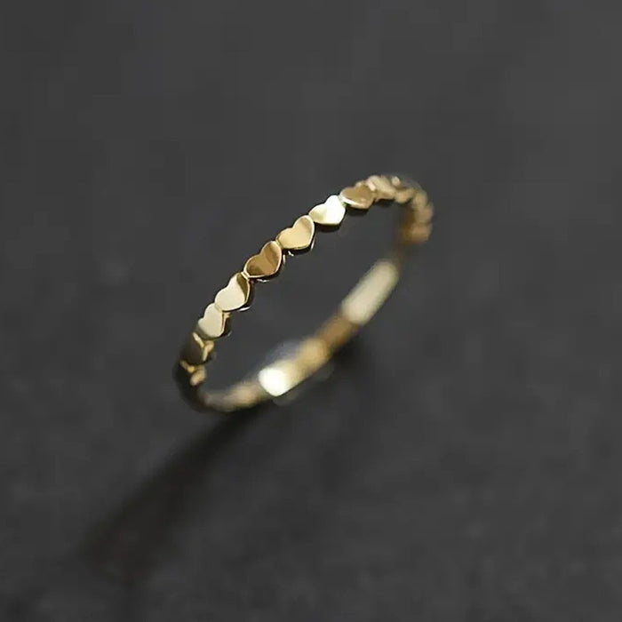 Minimal Plain Band Heart Ring For Women, Trendy Daily Wear Fashion Accessory Jewelry