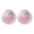 Pink Floral Faux Pearl Stud Earrings With Silver Posts Sweet Light Luxury Jewelry view 5