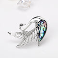 Black Silver Tone Shell Shell Metal Brooch Pin for Jackets and Lapels view 4