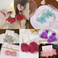Fairy Forest Style Flower Tassel Stud Earrings, Fresh Niche Elegant Atmosphere Ear Jewelry For view 2
