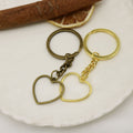 Alloy Heart Keychain Bag Charm view 3