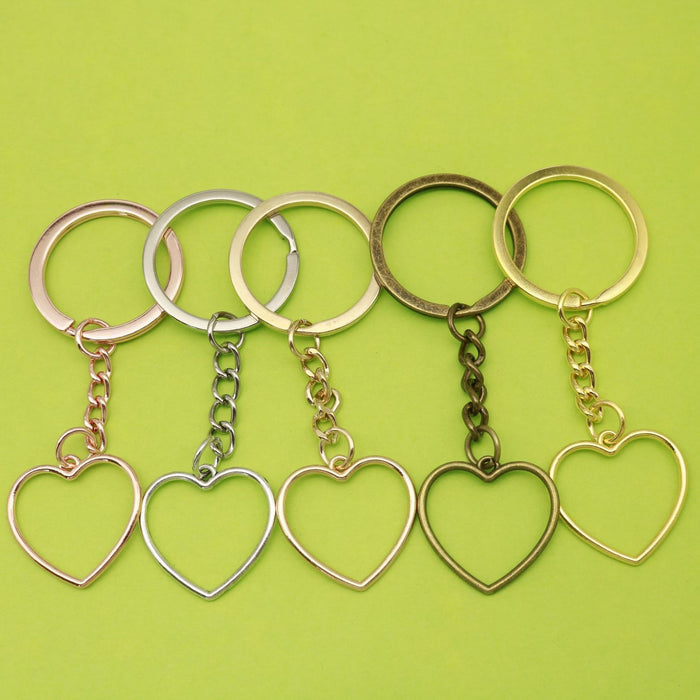 Alloy Heart Keychain Bag Charm