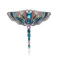 Alloy Rhinestone Dragonfly Brooch For Women's Sweater And Coat Decoration view 1