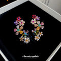 18K Gold Plated Copper Floral Clip-on Earrings Light Luxury Fashion Flower Ear Jewelry view 2